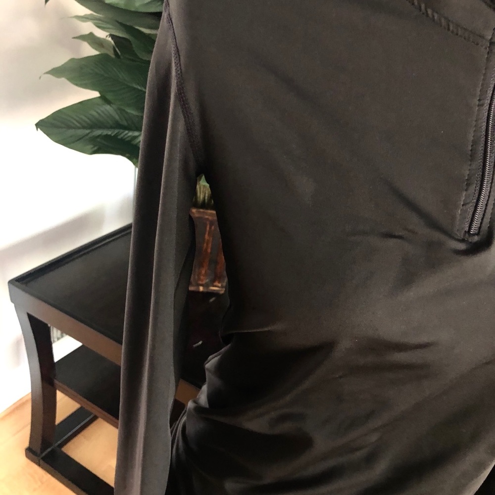 Black Quarter Zip Athletic Pullover - image 3